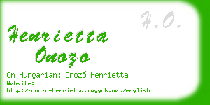 henrietta onozo business card